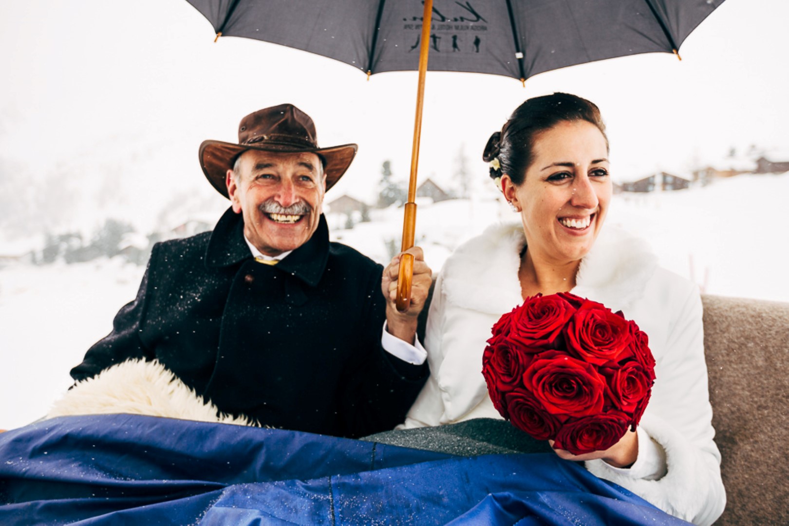 Hochzeit von Danielle und Andy in Arosa vom 01. März 2014.