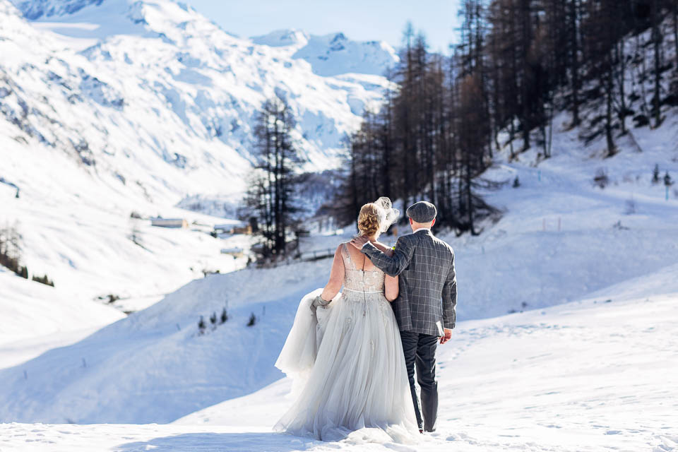 Hochzeit von Fiona und Gregor in Sils-Maria vom 06. Januar 2015.